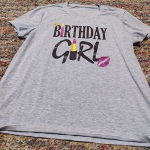 Gray Birthday Girl T-Shirt
